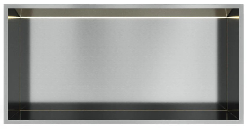 Hotbath &More inbouwnis met verlichting 30x60x10cm RVS