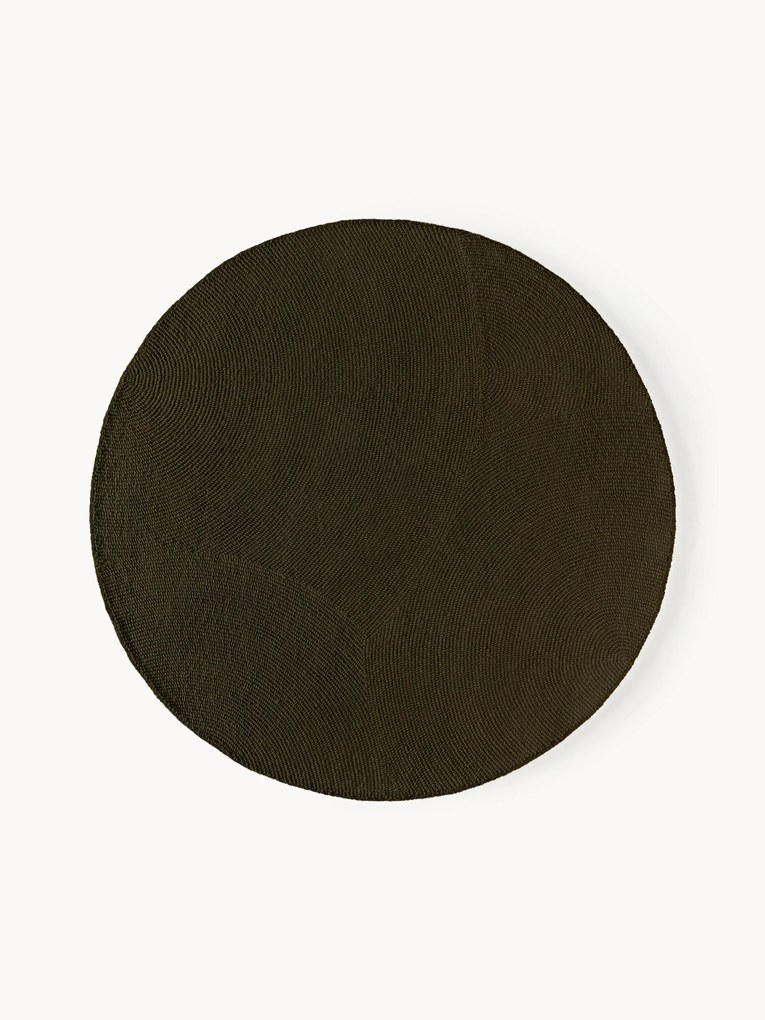 Rond wollen vloerkleed Eleni, handgetuft