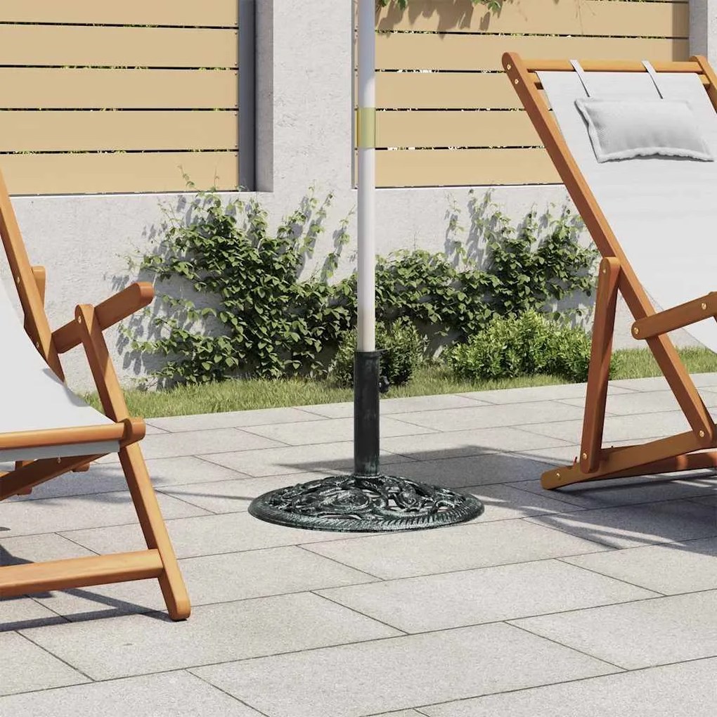 vidaXL Parasolvoet 9 kg 40 cm gietijzer groen