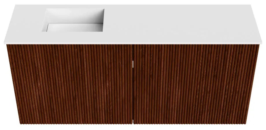 Mondiaz Joya 90cm toiletmeubel ruby met wastafel faye links 1 kraangat talc