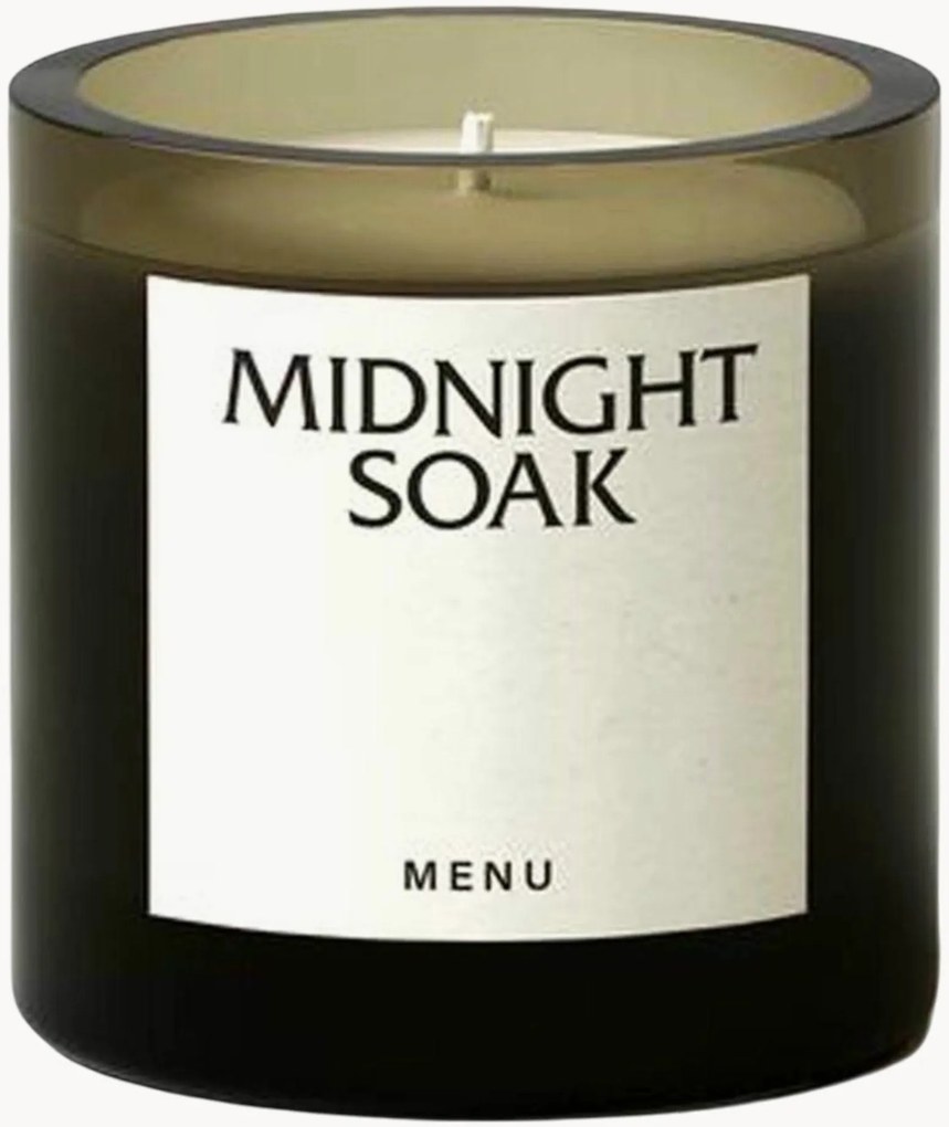 Geurkaars Midnight Soak (bittere sinaasappel, lavendel, vijg) in glas