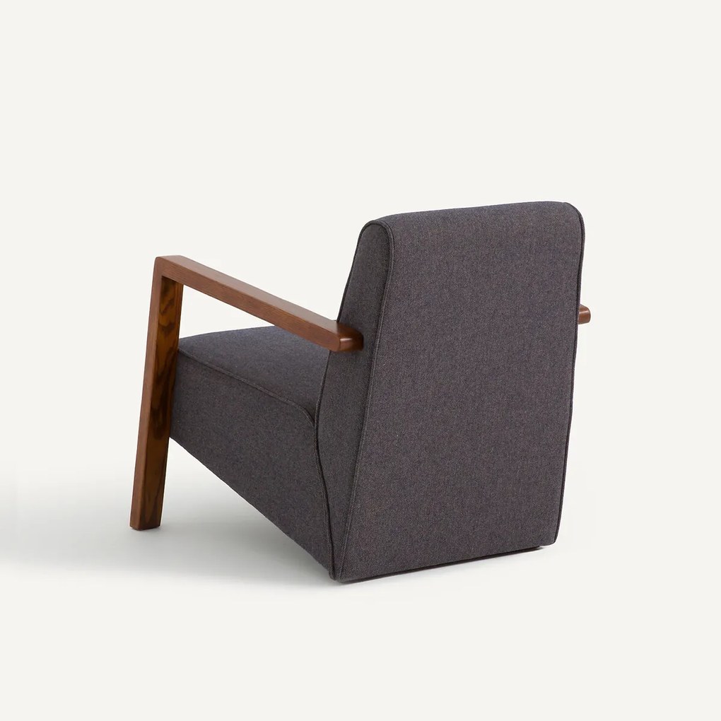 Fauteuil in wol en polyester Sanami