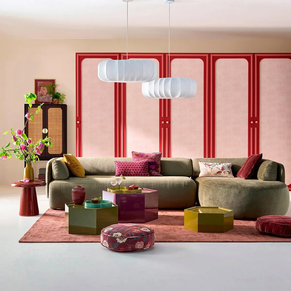 Hoekbank rechts, dik fluweel, Méridiano