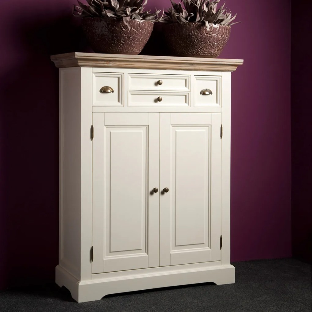 Meidenkast Wit Hout - 100x40x128cm.