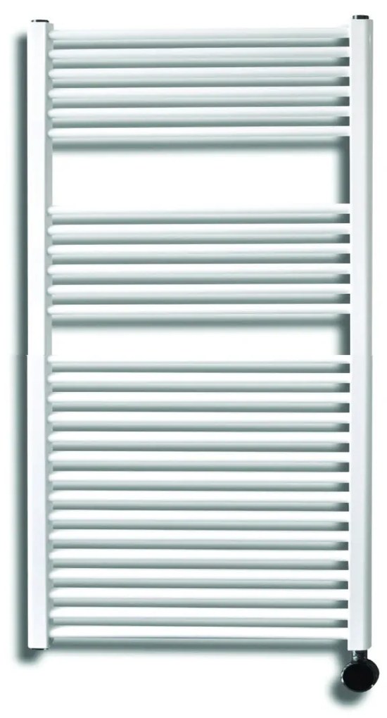 Sanicare elektrische design radiator 60x112cm wit met thermostaat rechts zwart