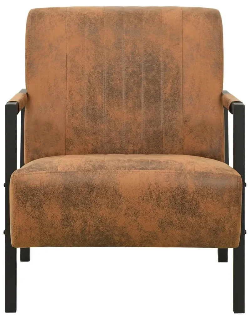 vidaXL Fauteuil stof bruin