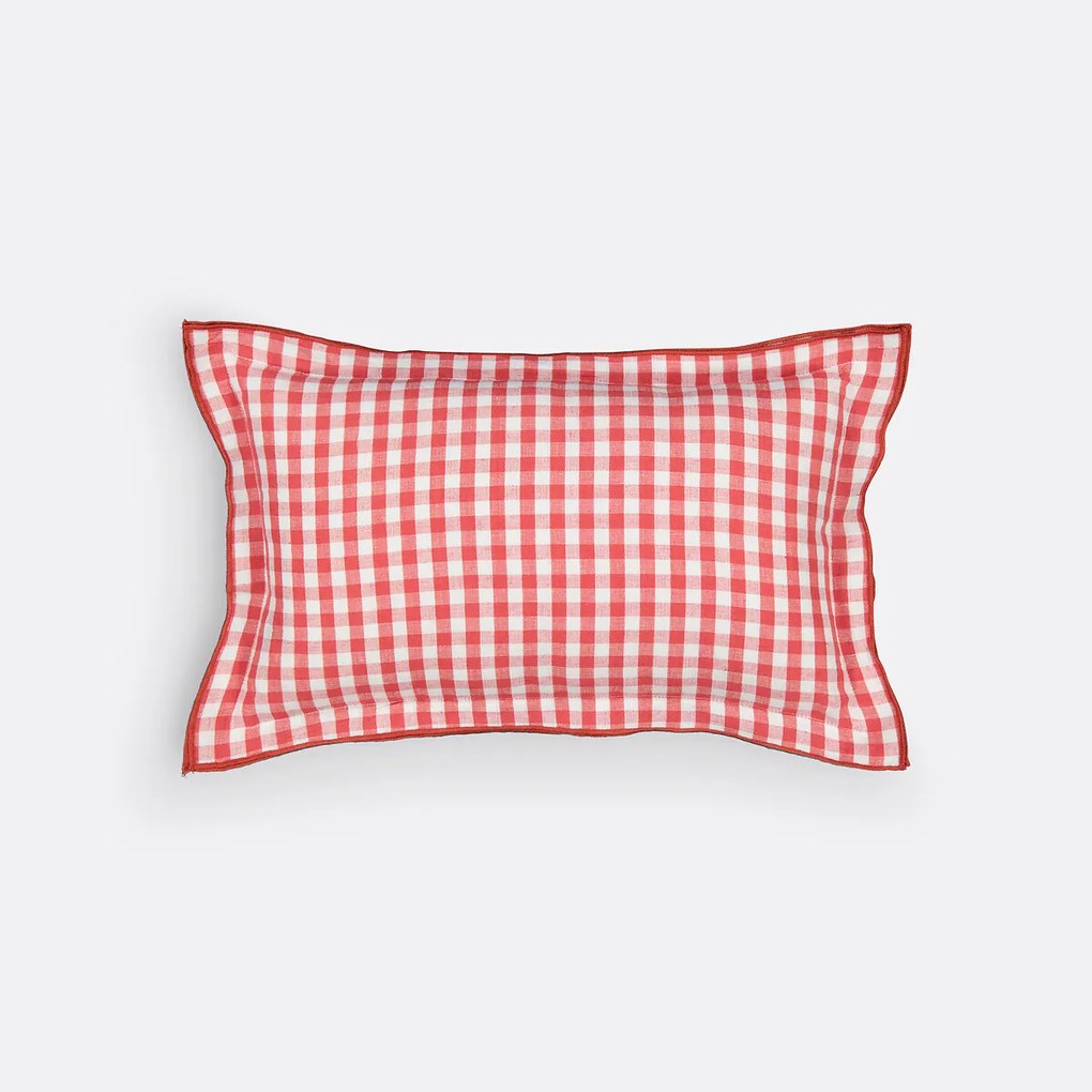 Gingham katoen/linnen kussenhoes, Cottage