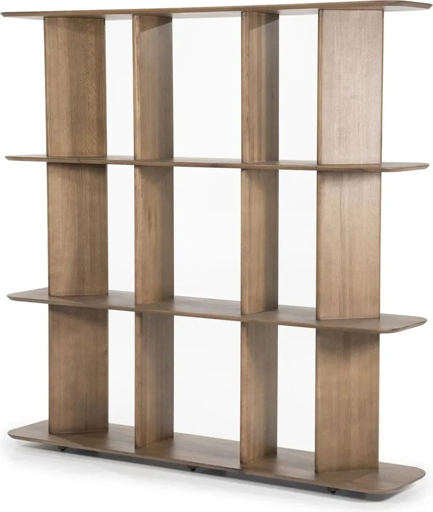 Open Wandkast Eikenhout Bruin - 180x40x180cm.
