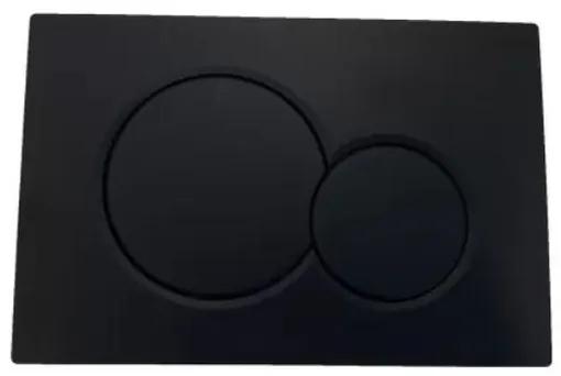 Saniclass bedieningplaat met dualflush frontbediening voor Geberit UP320 inbouwreservoir 24.6x16.4cm zwart mat OUTLETSTORE 33768-SIGMAMZ