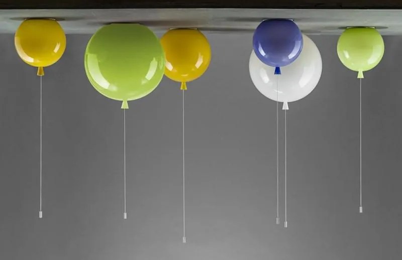 Brokis - Plafondlamp Memory Blauw glanzend / Zilver Glas