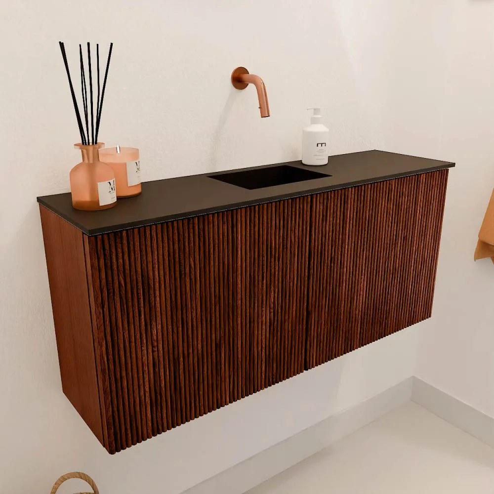 Mondiaz Joya 90cm toiletmeubel ruby met wastafel faye midden zonder kraangat urban