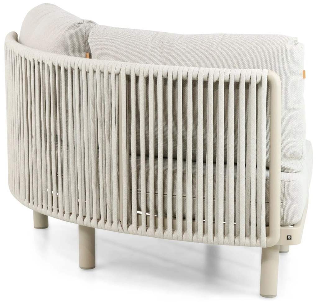 Hoek loungeset 5 personen Aluminium/rope Taupe  Santika Furniture Santika