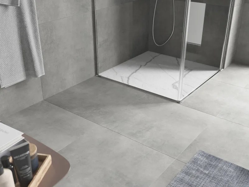 Mexen Hugo vierkante SMC-douchebak 90 x 90 cm, witte steen - 42159090