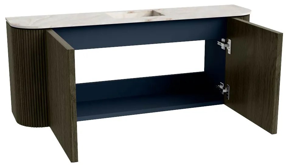 Mondiaz Joya DLux 105cm toiletmeubel ronding links/rechts shadow met wastafel faye midden 1 kraangat frappe