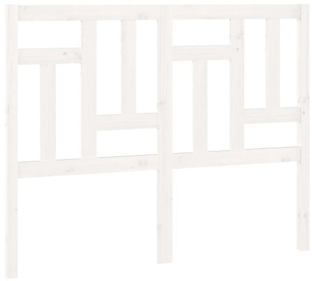 vidaXL Hoofdbord 145,5x4x100 cm massief grenenhout wit