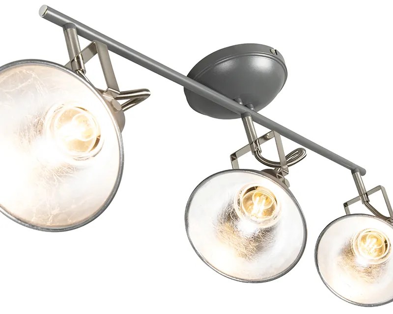 Industriële spot antraciet draai- en kantelbaar 3-lichts - Tommy