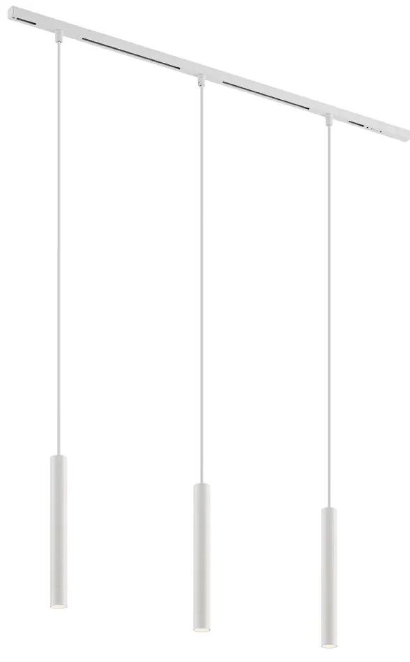 Modern railsysteem met 3 hanglampen wit 1-fase - Slimline Keno G9 Binnenverlichting Lamp