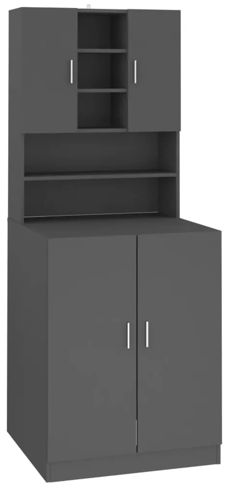 vidaXL Wasmachinekast grijs