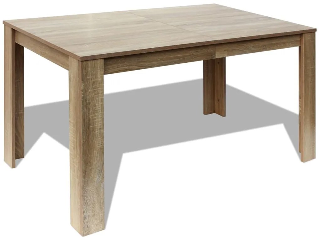 vidaXL Eettafel 140x80x75 cm eikenkleurig