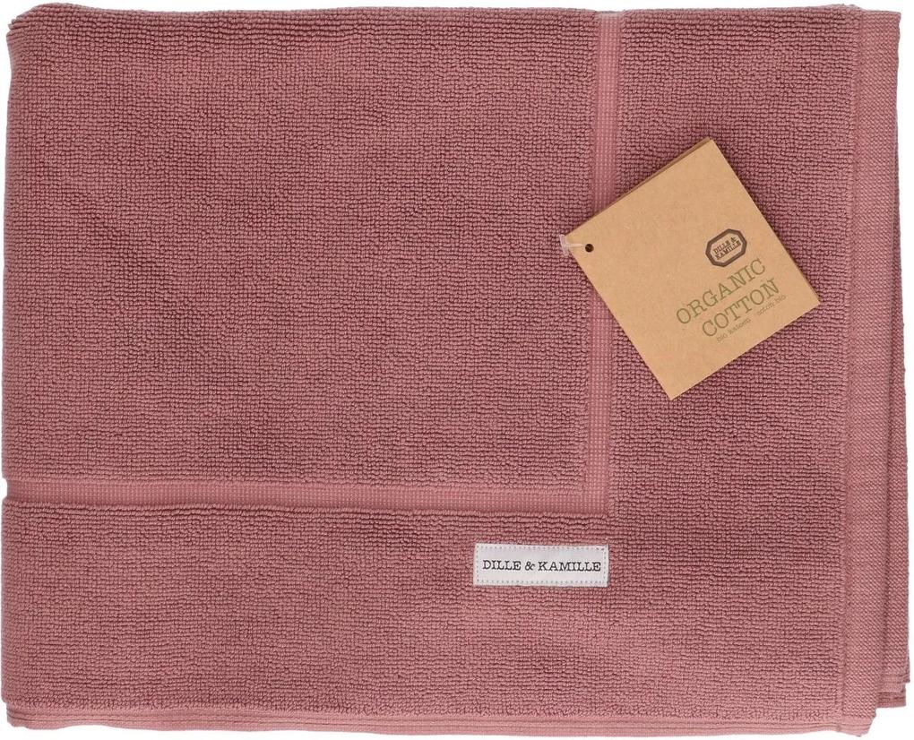 Badmat, bio-katoen, grijs/roze, 50 x 85 cm
