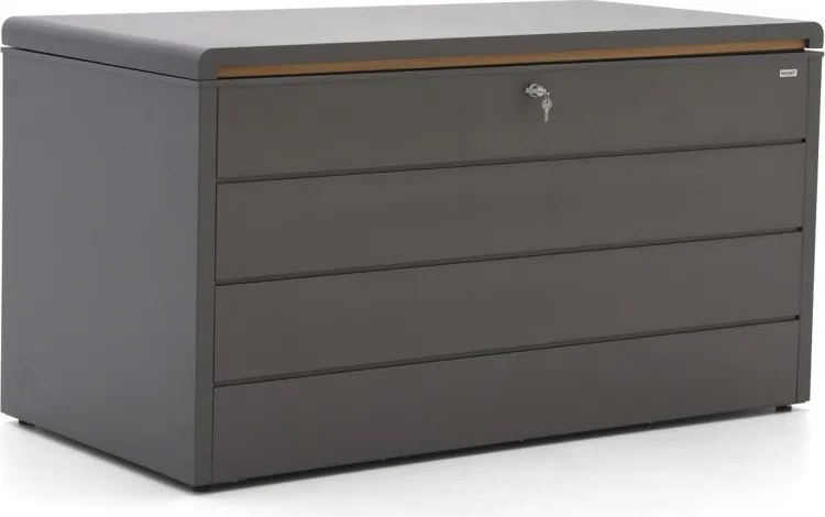 Tuin opbergbox Kees Smit  | Waterdicht | Kussenbox | Staal | Grijs - Antraciet | 160x80cm | Kees Smit Tuinmeubelen