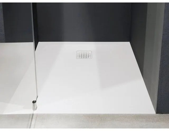 Nemo Spring Trendy douchebak 180x90x3cm Pietrablu wit antislip antibacterieel bestand tegen UVstralen met afvoer en afdekplaat in wit SKU 121881