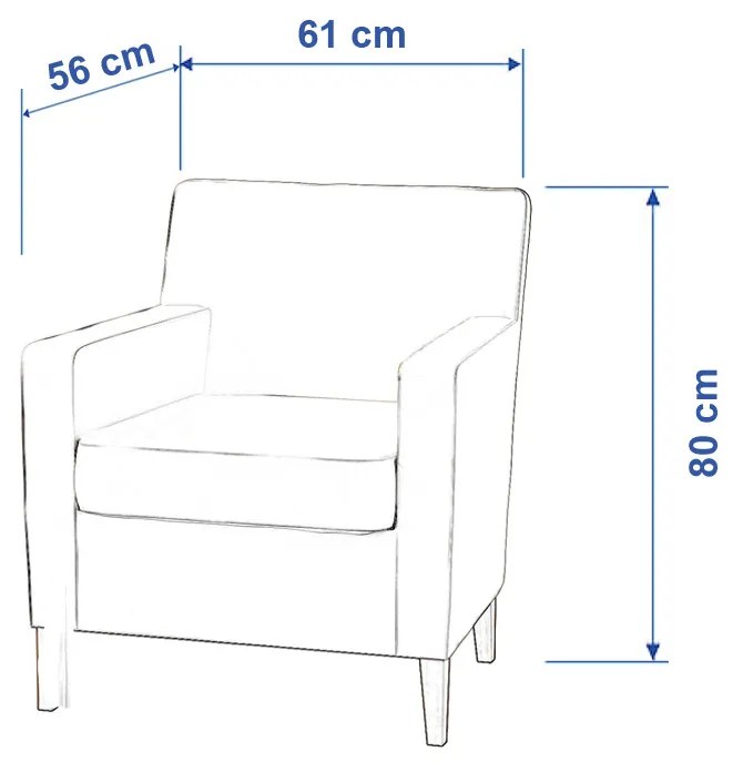 Dekoria IKEA hoes voor Karlstad (hoog), beige-grijs