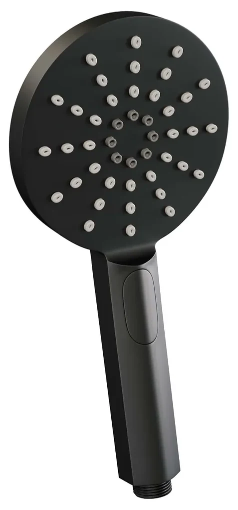 Brauer Black Carving thermostatische inbouw badkraan met badvulcombinatie en 3 standen handdouche set 4 zwart mat