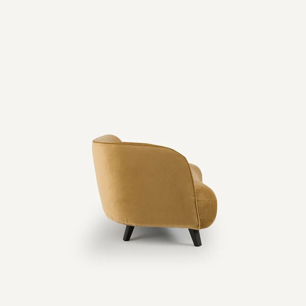 Dormeuse in linnen fluweel, Rosebury, ontwerp door Emmanuel Gallina