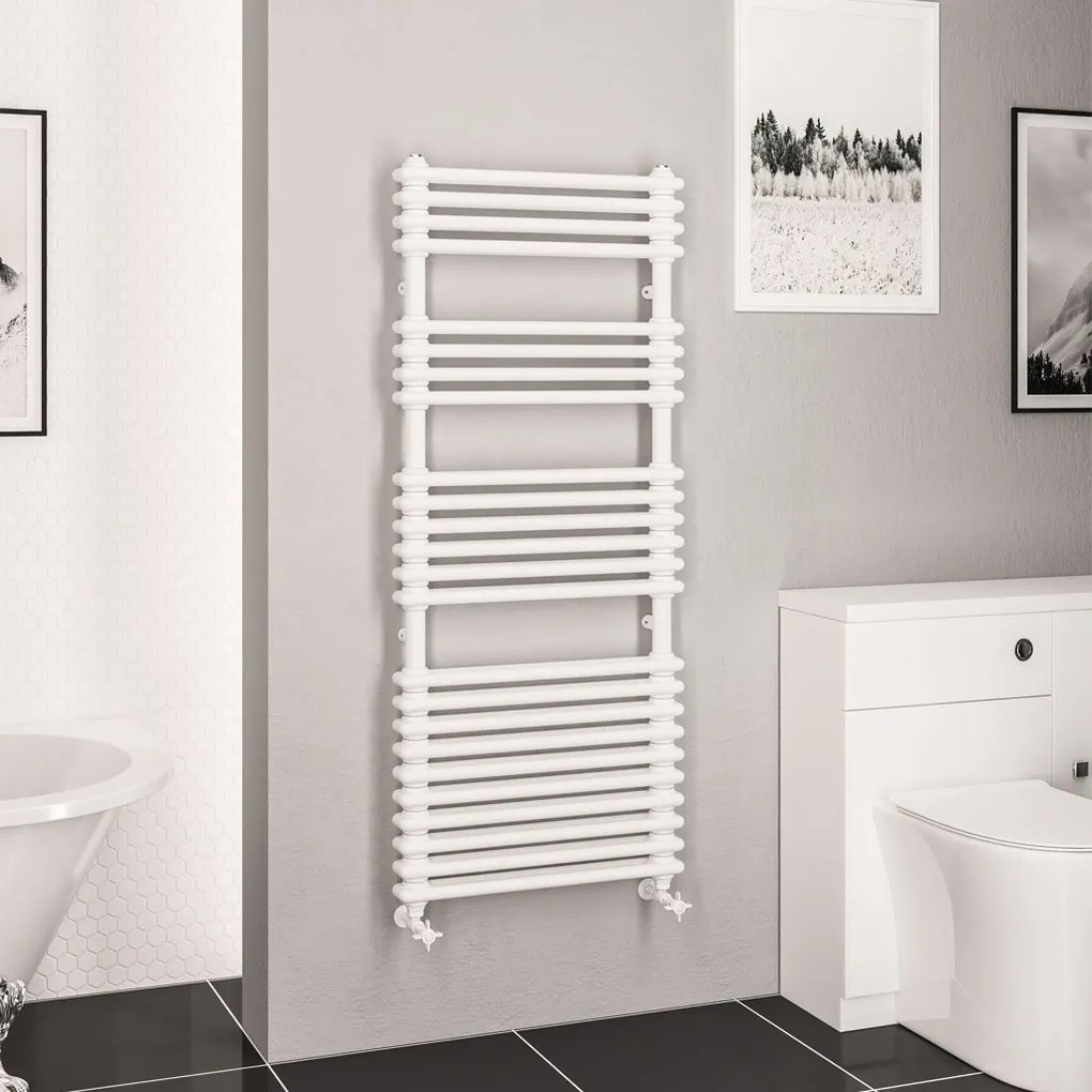 Eastbrook Imperia 2 koloms handdoekradiator 60x145cm 1426W wit glans