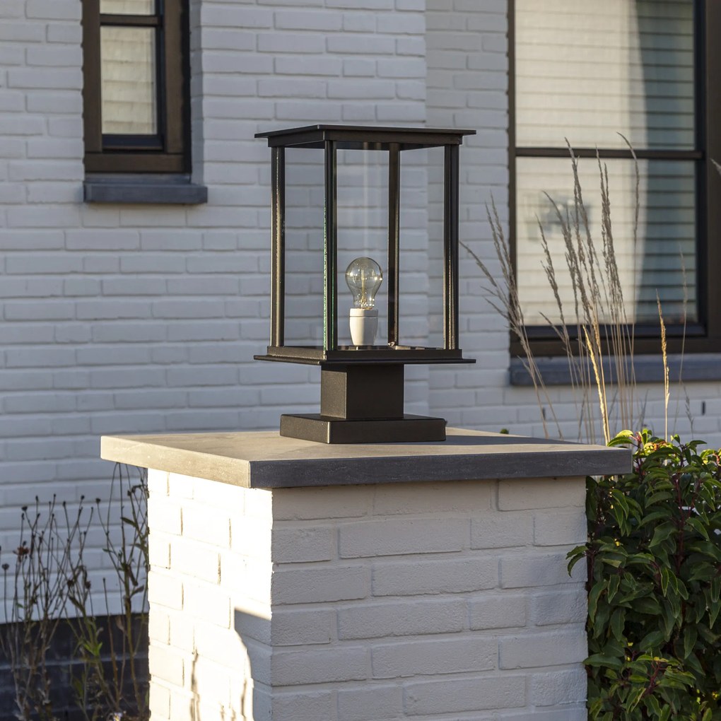 Buitenlamp sokkellamp zwart Capital 1