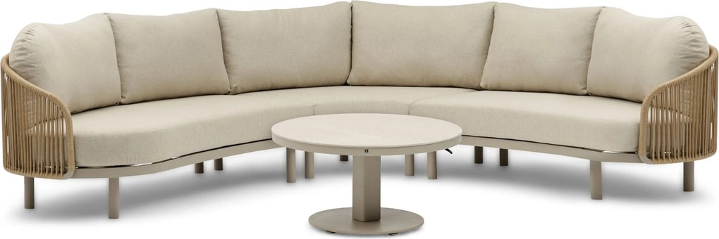 Hoek loungeset 5 personen Rope Zand/Beige  Coco Amici/Tivano