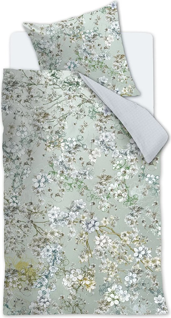 Kardol Fleurelle Dekbedovertrek Grey Green – Bij Swiss Sense