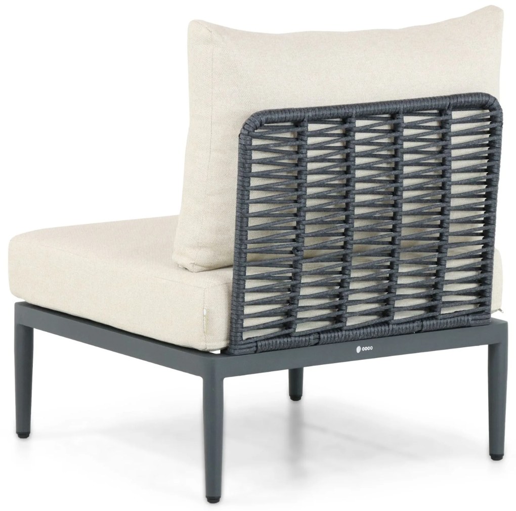 Hoek loungeset 6 personen Aluminium/wicker Grijs Coco Ibiza