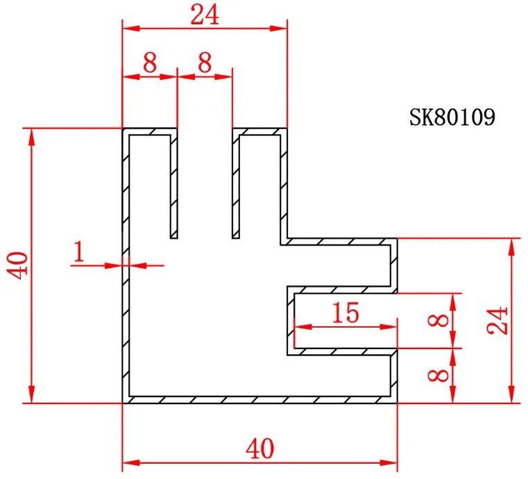 Saniclear Redro inloopdouche 90x30x200cm verouderd messing