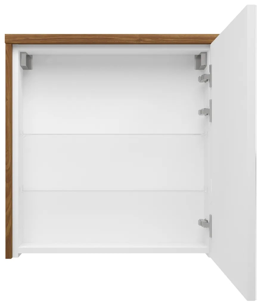 Fontana Basic spiegelkast 60cm met 1 deur walnoot