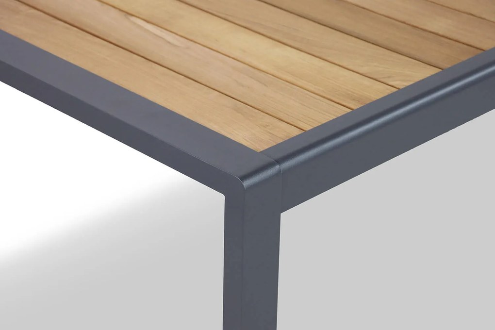 Tuinset 6 personen 240 cm Aluminium/teak Grijs Osmen Midura/Valence