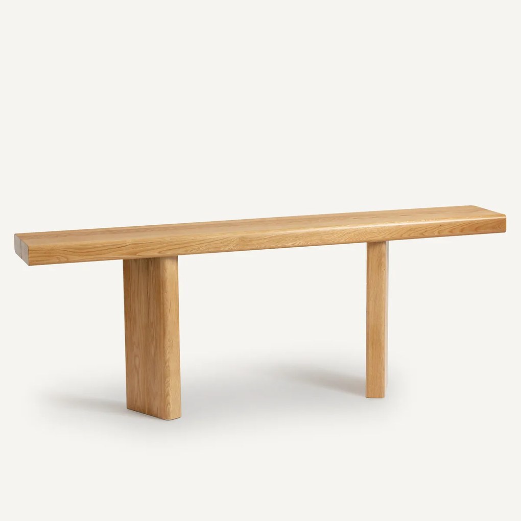 Eiken en fineer wandtafel L200 cm, Olaga