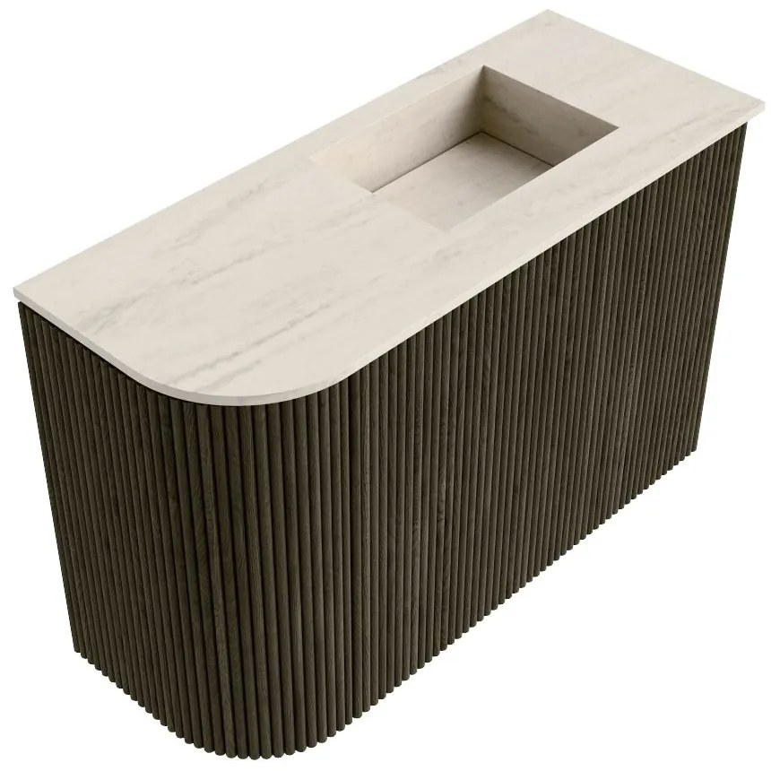 Mondiaz Joya DLux 60cm toiletmeubel ronding links shadow met wastafel faye rechts zonder kraangat meli
