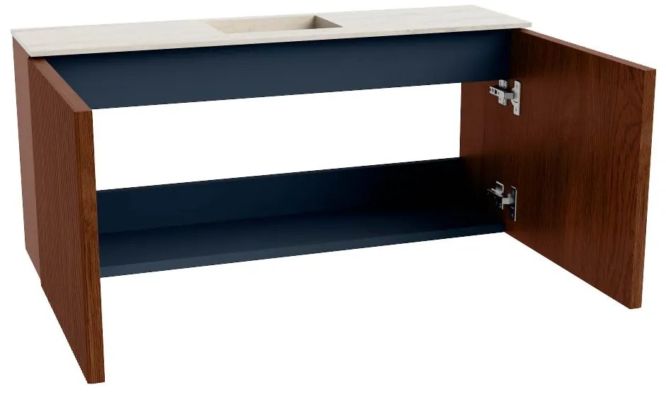 Mondiaz Joya DLux 90cm toiletmeubel ruby met wastafel faye midden 1 kraangat meli