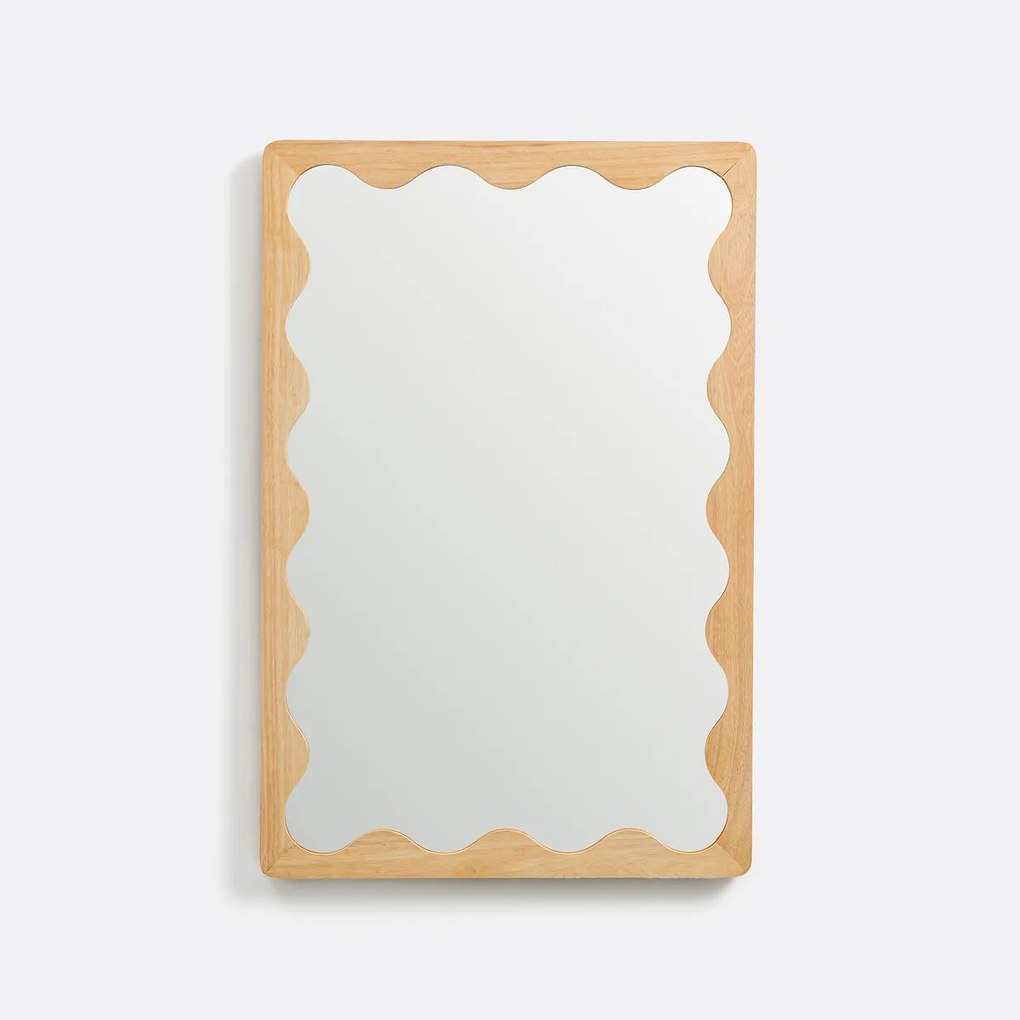 Spiegel met golvend frame, hoogte 91 cm, Lia