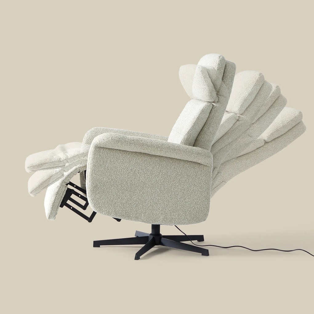 Beige Relaxfauteuil Elektrisch