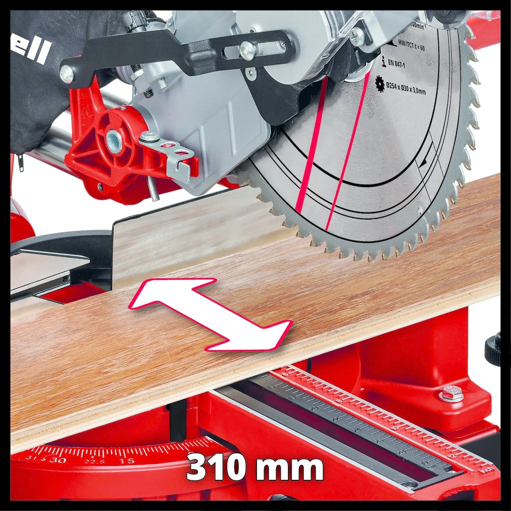 Einhell TC-SM 2531/2 U Radiaal afkortzaag inclusief onderstel