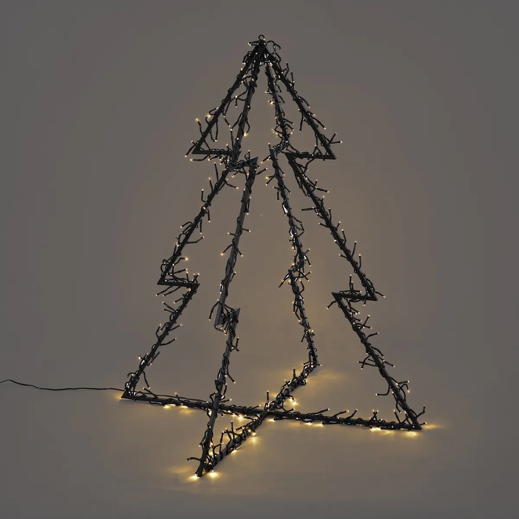 Kerst kerstboom zwart incl. LED IP44 - Brilli