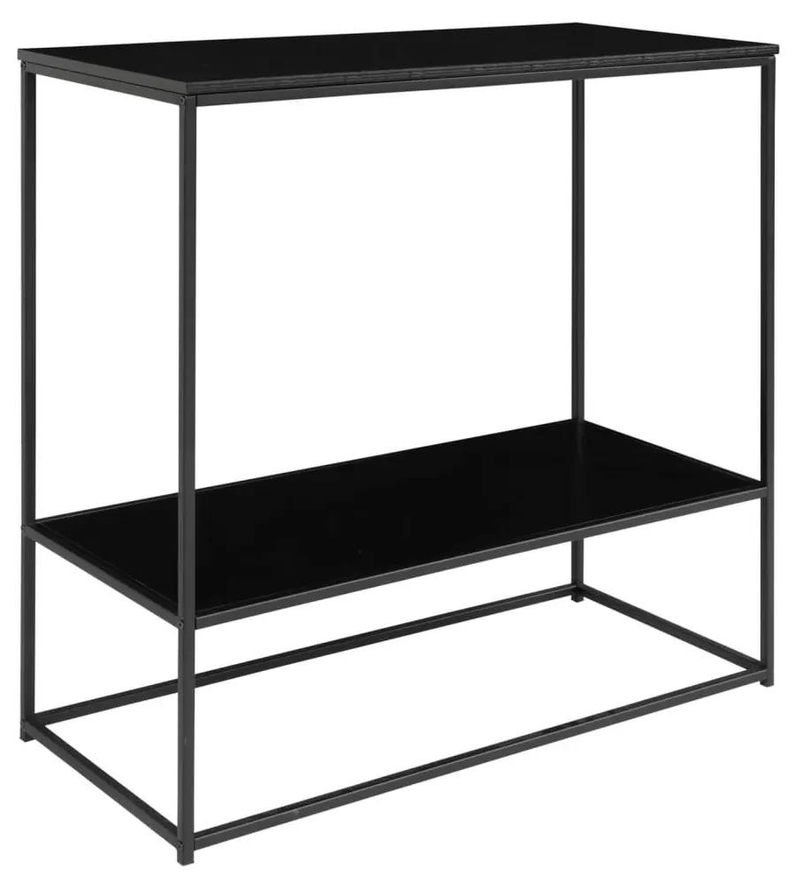 House Nordic Wandtafel Avery met 2 schappen zwart