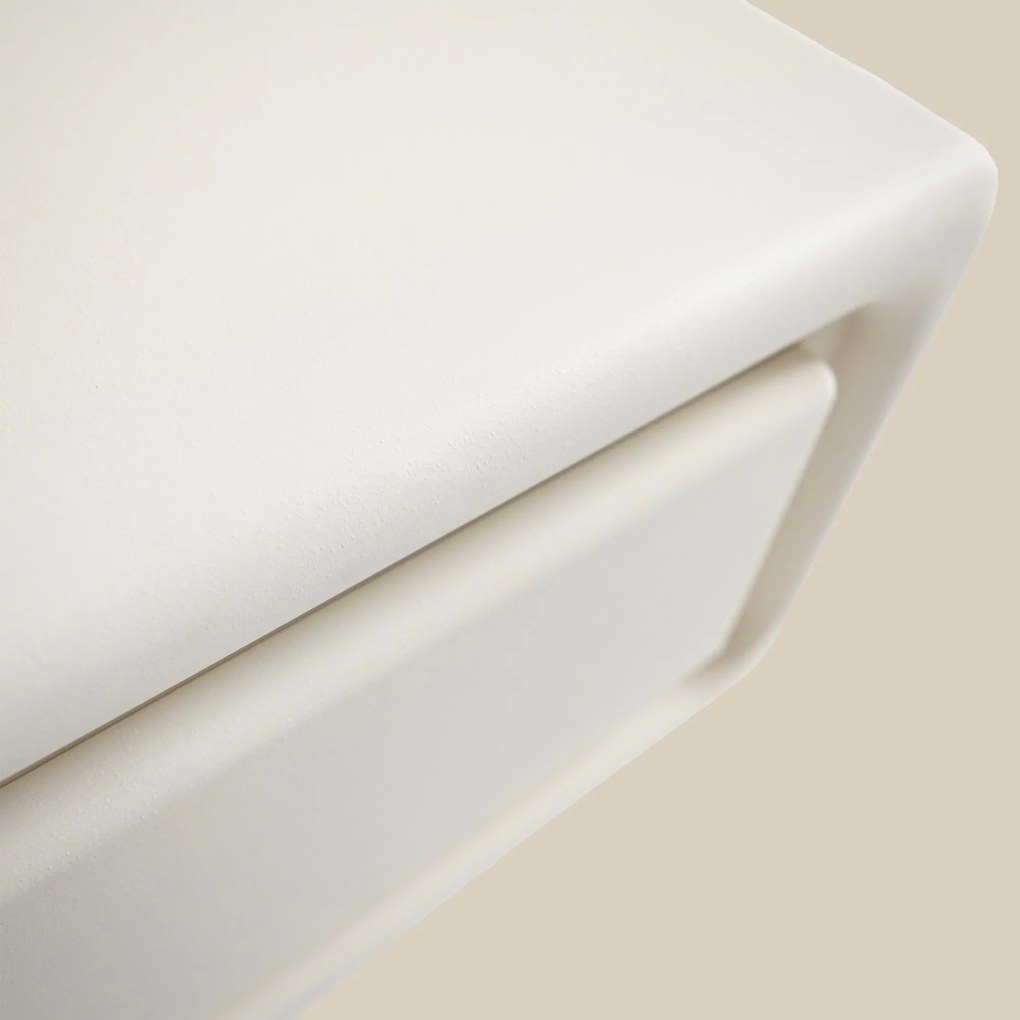 Wit Tv-meubel Organisch Betonlook 160 Cm - 160x40x45cm.
