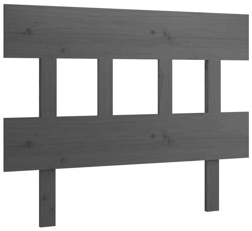vidaXL Hoofdbord 78,5x3x81 cm massief grenenhout grijs