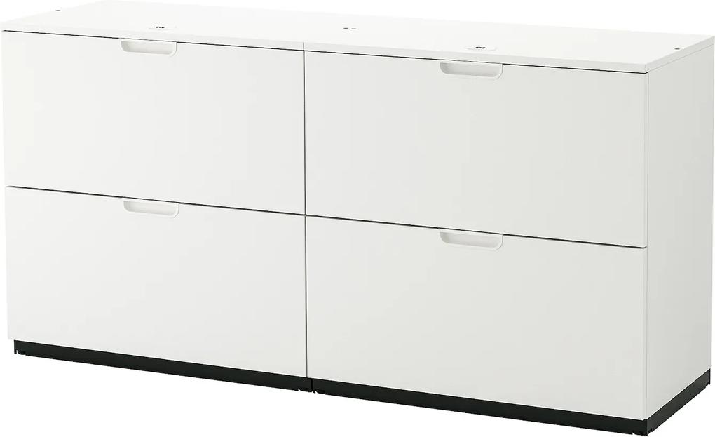 IKEA GALANT Opbergcombi met hangmappenhouder 160x80 cm Wit Wit - lKEA