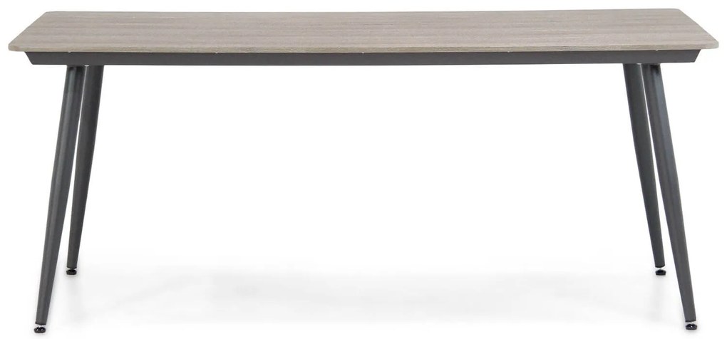 Dining Tuintafel rechthoekig 180 x 92 cm Aluminium/polywood Grijs Matale