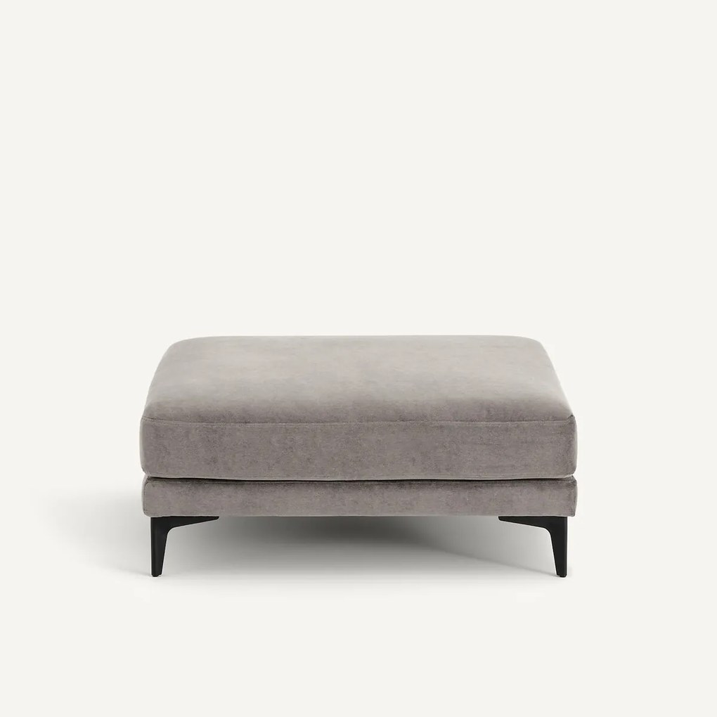 Voetensteun van stonewashed fluweel, MODERNISTE, ontwerp Emmanuel Gallina